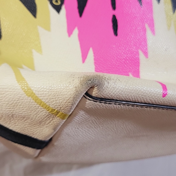 💖RARE💖 Authentic Coach Geometric Aztec Print City Tote Bag - Picture 5 of 13